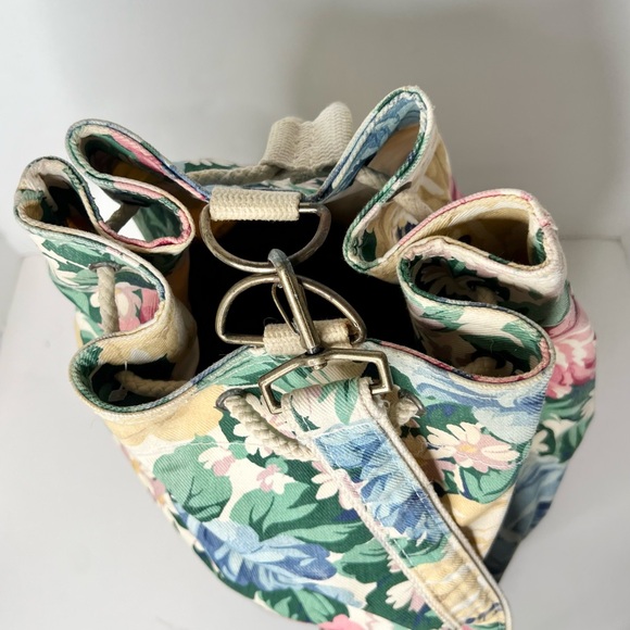 Vintage LaCrosse American Style Sports and Tradition Floral Canvas Tote Bag - Picture 6 of 8